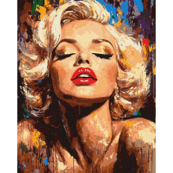 Картина за номерами "Яскрава Монро" 40х50см, термопакет, ТМ Ідейка, Україна арт: KHO8562