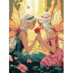 Картина по номерам "Феи среди цветов" 30х40см, термопакет, ТМ Идейка, Украина