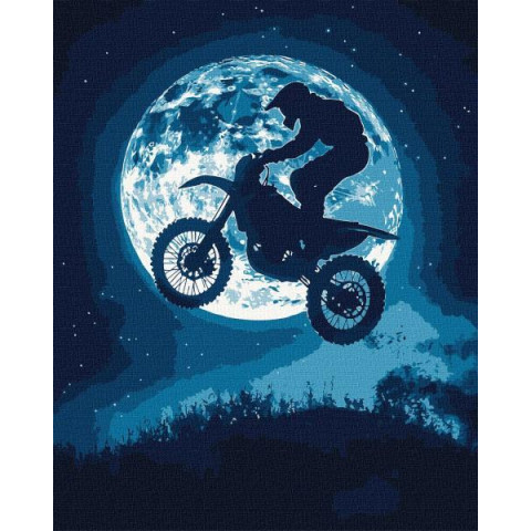 Картина за номерами "Нічний драйв з фарбами металiк" 40х50см, термопакет, ТМ Ідейка, Україна арт: KHO8580