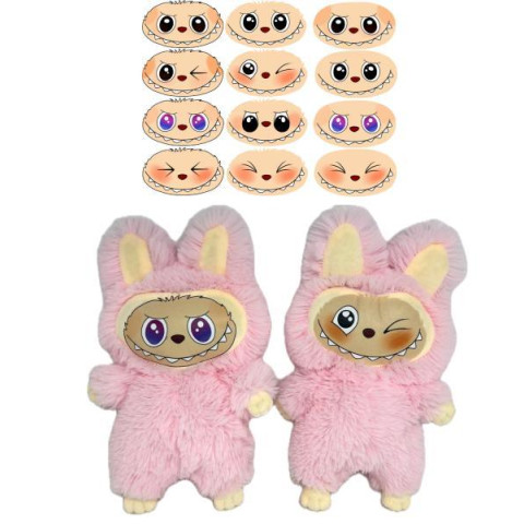 Іграшка м'яка Labubu 30см, рожева, ТМ Dreamtoys, Україна арт: Labрожева