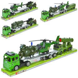 Трейлер военный, инерция, воен.техника, 4 вида, в слюде, 44,5*11,5*7,5см 