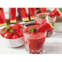 Картина по номерам "Арбузный смузи" лак 40*50см, термопакет, ТМ ART Craft, Украина