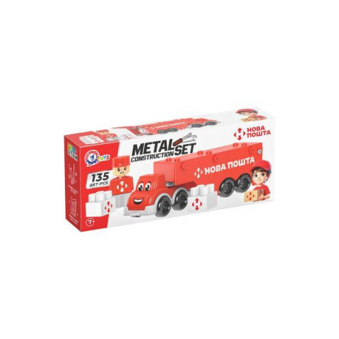 Конструктор металевий Фура Нова пошта 135дет., в кор. 17*13*4см, ТМ Технок, Україна арт: 1416