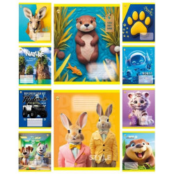 Зошит 24 арк. лінія, кольорова обкладинка, ЦІНА ЗА УП. 20ШТ, ТМ Тетрада, Україна арт: ТА52303