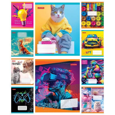 Зошит 24 арк. клітинка Фемілі Лайн мокрий шовк+УФлак вибірково, ЦІНА ЗА УП. 20ШТ, ТМ Тетрада, Україна арт: ТЕ15125