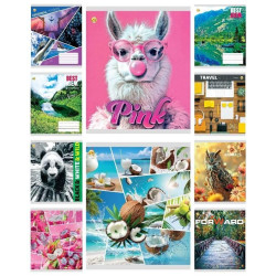 Зошит 36 арк. # кольорова обкладинка Мікс-1, ЦІНА ЗА УП. 20ШТ, ТМ Тетрада, Україна арт: ТА51400