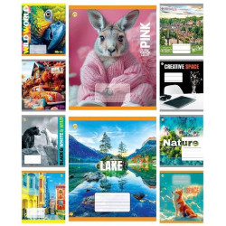 Зошит 36 арк. # кольорова обкладинка Мікс-3, ЦІНА ЗА УП. 20ШТ, ТМ Тетрада, Україна арт: ТА51404