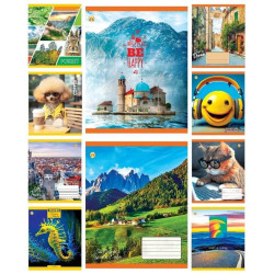 Зошит 48 арк. у лінію, кольорова обкладинка Мікс1, ЦІНА ЗА УП. 10ШТ, ТМ Тетрада, Україна арт: ТА52500