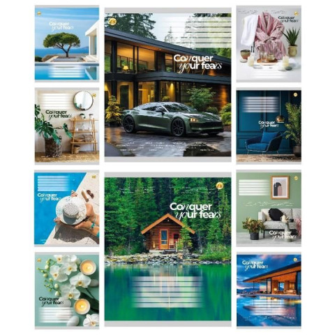 Зошит 60 арк. клітинка кольорова обкладинка, ЦІНА ЗА УП. 10ШТ, ТМ Тетрада, Україна арт: ТА51608