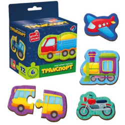 Пазлы магнитные "Транспорт", ТМ Vladi Toys, Украина