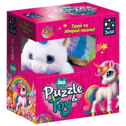 Пазли De.tail. Єдиноріжка 260 деталей, ТМ Vladi Toys, Україна арт: DT200-11
