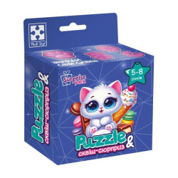 Игра развивающая пазлы с сюрпризом "Біле кошенятко" (укр), ТМ Vladi Toys, Украина