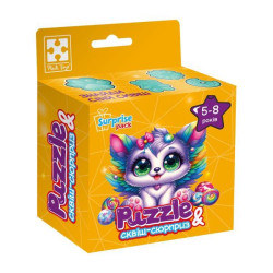 Игра развивающая пазлы с сюрпризом "Кошеня з крилами" (укр), ТМ Vladi Toys, Украина