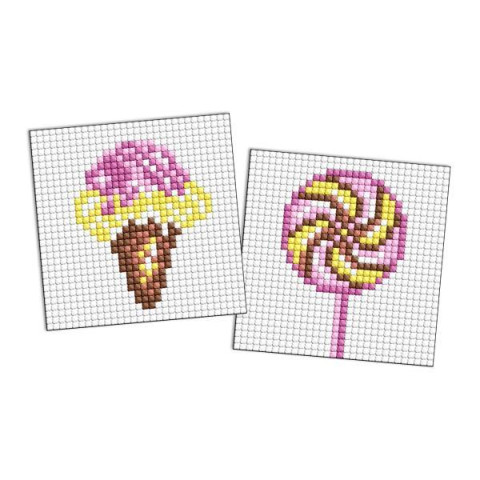 Алмазна мозаїка на магнітній основі для дітей "LOL Surprise! Морозиво і льодяник" 9x9см, термопакет 19*12см, ТМ Ідейка, Україна арт: AMG1183