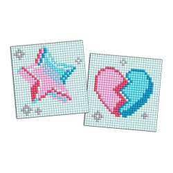 Алмазна мозаїка на магнітній основі для дітей "LOL Surprise! Зірка і розбите серце" 9x9см, термопакет 19*12см, ТМ Ідейка, Україна арт: AMG1187