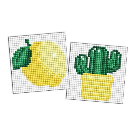 Алмазна мозаїка на магнітній основі для дітей "LOL Surprise! Лимон і кактус" 9x9см, термопакет 19*12см, ТМ Ідейка, Україна арт: AMG1189