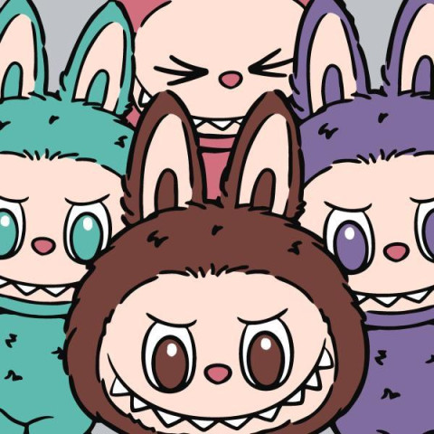 Картина за номерами для дітей "Команда Лабубу" 25х25см, термопакет, ТМ Ідейка, Україна арт: KHO1301