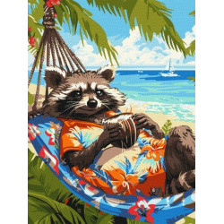 Картина по номерам "Тропический отдых" 30х40см, термопакет, ТМ Идейка, Украина
