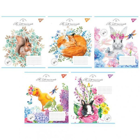 Тетрадь 12л клетка Sunny spring, ЦЕНА ЗА УП. 25ШТ., ТМ YES, Украина