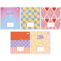 Тетрадь 18л клетка Smile and be happy, ЦЕНА УП. 25ШТ., ТМ YES, Украина