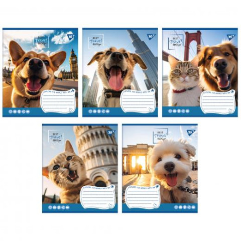 Зошит 36 арк. клітинка  Best travel blogger, ЦІНА ЗА УП. 15ШТ., ТМ YES, Україна арт: 767060