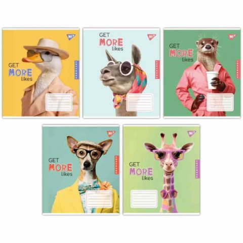 Зошит 36 арк. лінія Get more likes, ЦІНА ЗА УП. 15ШТ, ТМ YES, Україна арт: 767351