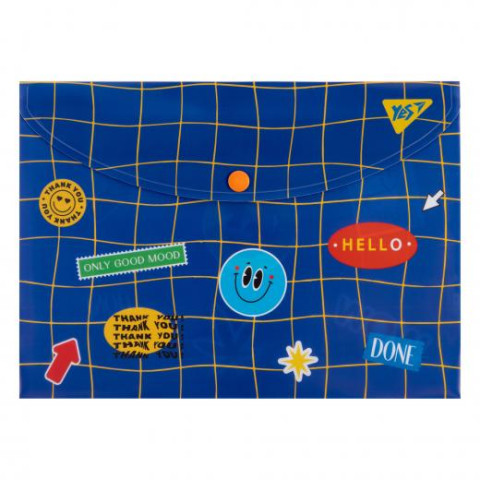 Папка-конверт B5 на кнопке Sticky Mood, 26*19см, ТМ YES, Украина