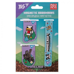 Закладки магнітні &quot;Minecraft&quot;, 3шт, планшет 18*11см, ТМ YES, Україна арт: 708344