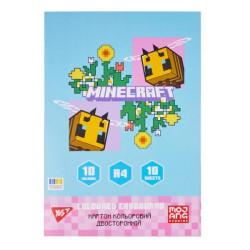 Картон кольоровий двосторонній &quot;Minecraft.Spring&quot;, 10 аркушів, А4, папка 30*20см, ТМ YES, Україна арт: 955460