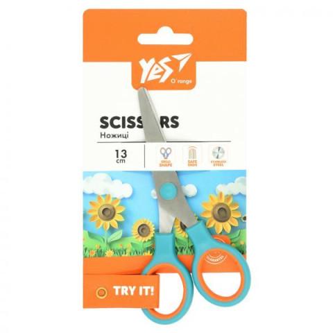 Ножницы Yes, 13см Orange Line, планшет 17*9см, ТМ YES, Украина