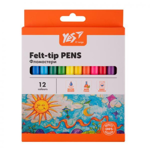 Фломастеры 12 цветов 