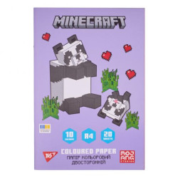 Папір кольоровий двосторонній Minecraft.Spring, 20 аркушів, А4, скоба, 30*20см, ТМ YES, Україна арт: 955462