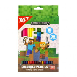 Карандаши цветные 18/36 цв. Minecraft, в кор. 21*13*1см, ТМ YES, Украина