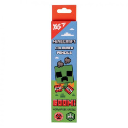 Карандаши цветные 6 кол. Minecraft, ТМ YES, в кор. 20*4,5*0,7см, Украина