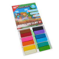 Пластилин Yes, 12 цветов, 240г "Minecraft", в кор. 17*17*1см, ТМ YES, Украина
