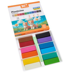 Пластилин Yes, 12 цветов, 240г "Orange Line", в кор. 17*17*2см, ТМ YES, Украина