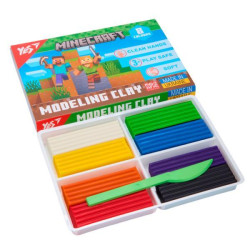 Пластилин 8 цв., 160г "Minecraft", в кор. 17*11*2см, ТМ YES, Украина