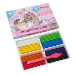 Пластилин 8 цветов, 160г "Pusheen", в кор. 17*11*2см, ТМ YES, Украина