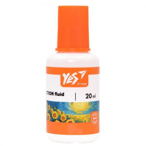 Коригувальна рідина з пензликом Yes, 20 мл "Orange Line", 7*2см, ТМ YES, Україна арт: 340112