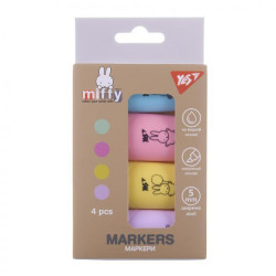 Маркер текстовий &quot;Miffy&quot; в наборі, 4шт, в кор. 14*8*2см, ТМ YES, Україна арт: 391093