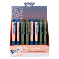 Олівець механічний з грипом HB 0,5 mm Fusion 13см, ТМ YES, Україна арт: 300141