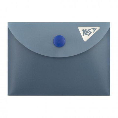 Папка-конверт A7 на кнопке Fusion синий 10*7,5см, ТМ YES, Украина