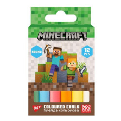 Крейда кольорова &quot;Minecraft&quot;, 12шт, кругла, в кор. 10*6*2см, ТМ YES, Україна арт: 400555