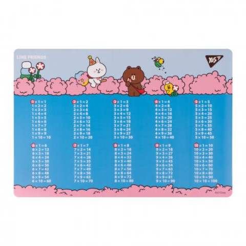 Підкладка для столу  "Line Friends. Together" табл.множ., 43*29см, ТМ YES, Україна арт: 492254