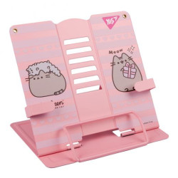 Підставка для книг з додатковими фіксаторами &quot;Pusheen&quot;, метал, рожева, 26*22см, ТМ YES, Україна арт: 470519