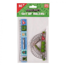 Набор линеек (3 предмета) "Minecraft", линейка 15см, пак. 21*11см, ТМ YES, Украина