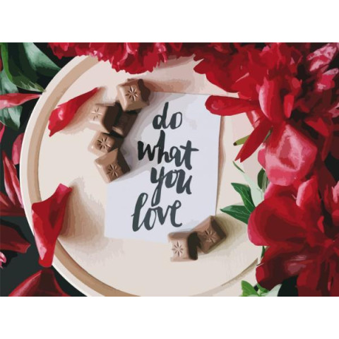 Картина за номерами "Роби що ти любиш" лак 40*50см, термопакет, ТМ ART Craft, Україна арт: 12120-AC