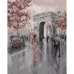 Картина за номерами "Пані на площі Етуаль" лак 40*50см, термопакет, ТМ ART Craft, Україна арт: 11224-AC