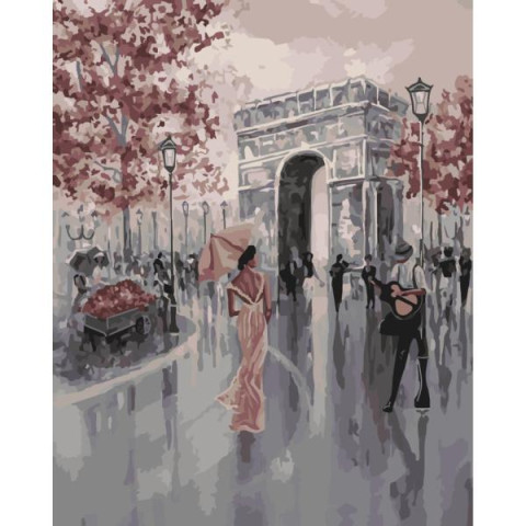 Картина за номерами "Пані на площі Етуаль" лак 40*50см, термопакет, ТМ ART Craft, Україна арт: 11224-AC