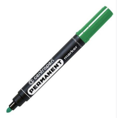 Маркер Permanent Centropen ЦІНА ЗА 1ШТ, круглий зелений арт: 8566/1зел.кругл